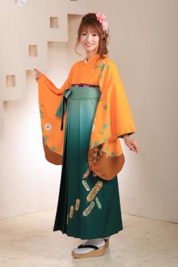 オレンジ&緑袴フルセット