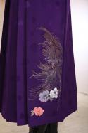 黒地花柄&紫袴フルセット