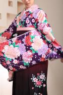 花柄紫袴フルセット